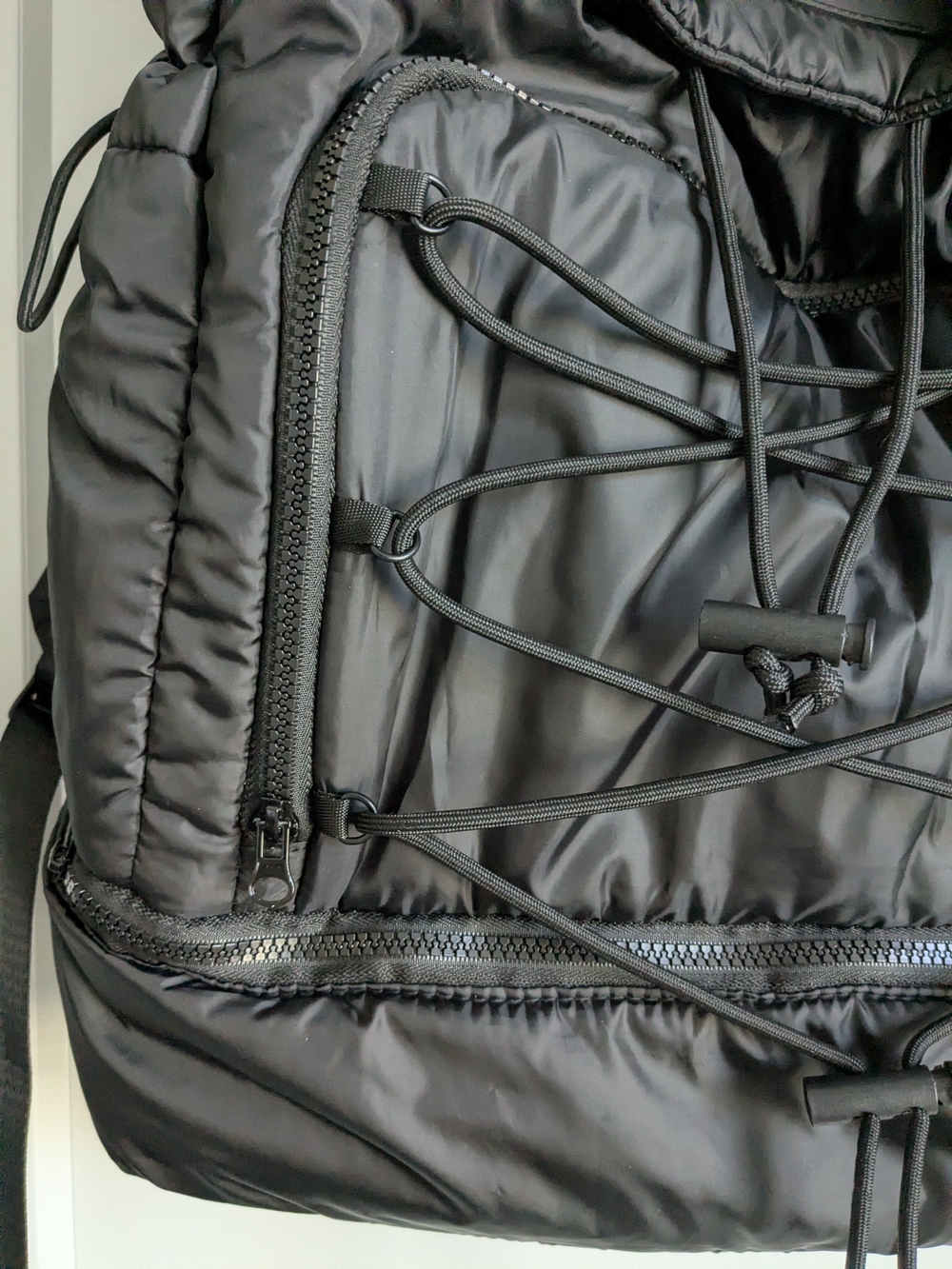 Black Quilted Nylon Backpack - Picture 5 of 8